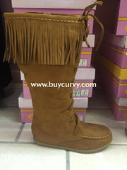 Shoes-Soda Lace-Up Fringe Boots Sale! British Tan / 5.5 Shoes