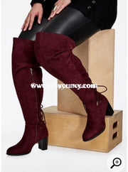 thigh high boots with wide calf fitting