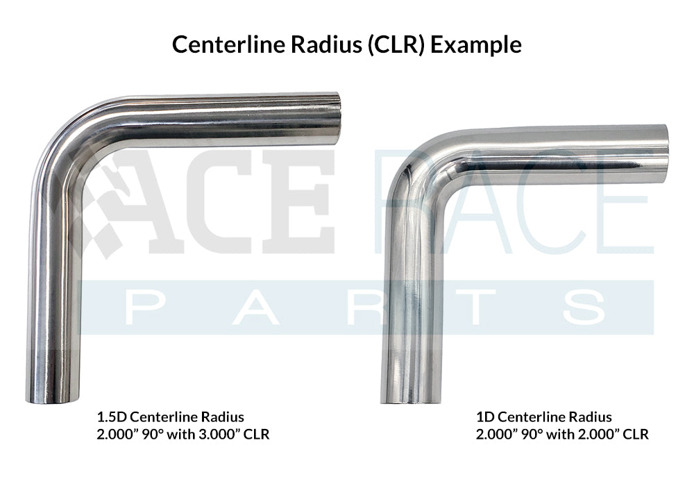 Mandrel Bends with Legs Centerline Radius (CLR) Example | Ace Race Parts