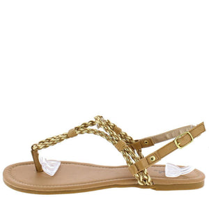 gold rope sandals