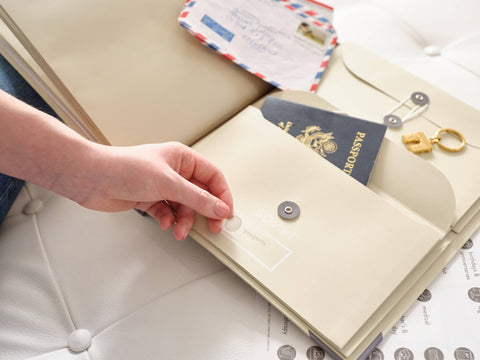 travel information for in case i go missing passport inside envelope