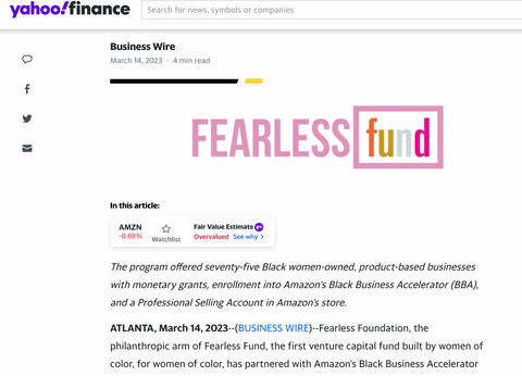 Fearless Fund - Yahoo Finance