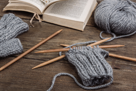 Chaussettes en tricot - aiguilles doubles pointes