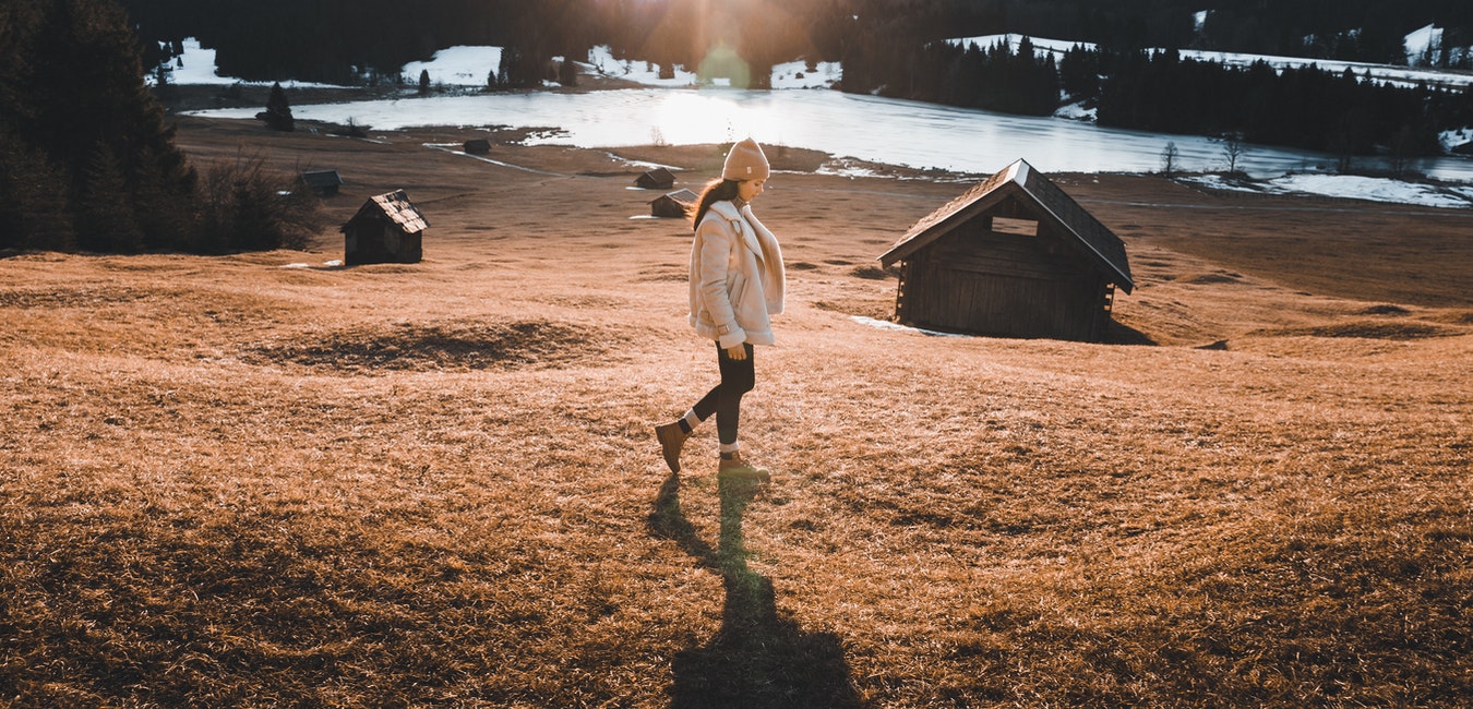 femme dans la nature