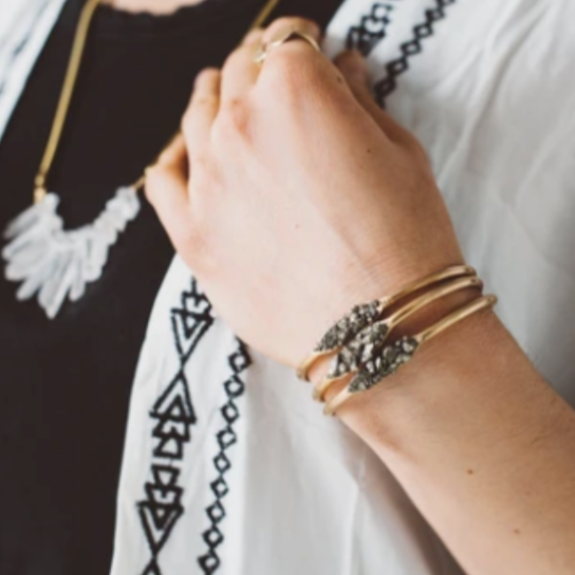 Stardust Pyrite Cuff