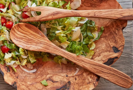 Verve Culture Italian Olivewood Large Salad Bowl