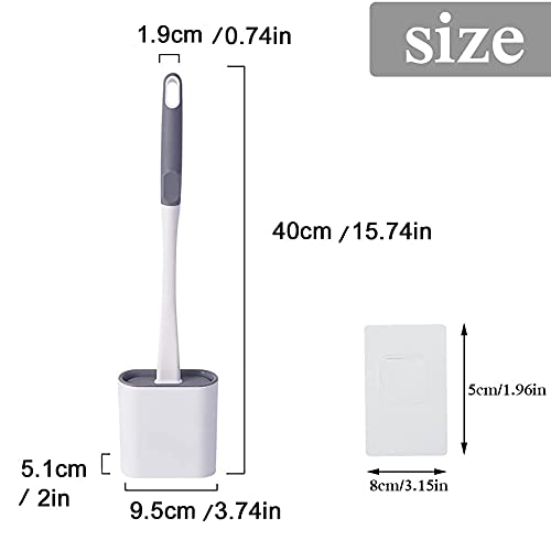 Silicone toilet brush with holder 6