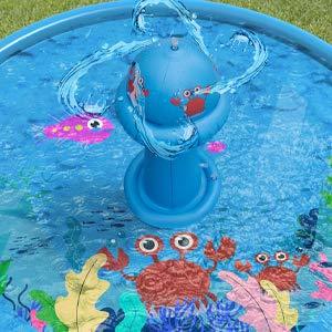 Sprinkler Splash Pad Water Play Mat for Kids Toddler 7