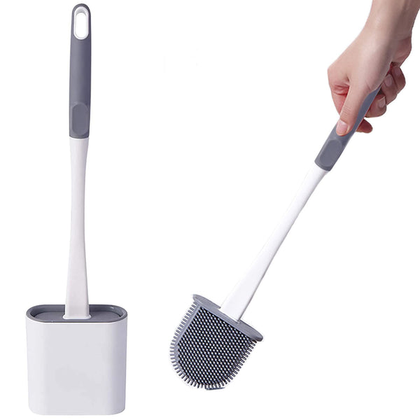 Silicone toilet brush with holder 0