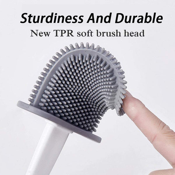 Silicone toilet brush with holder 3