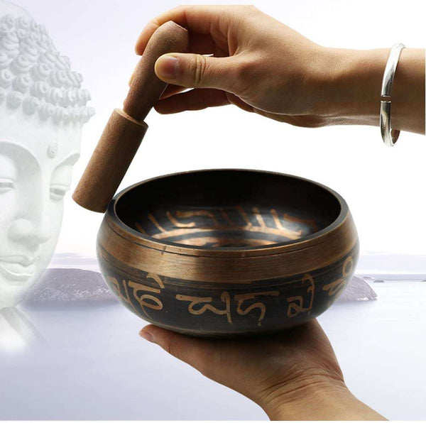 Tibetan Singing Bowl Set for Meditation Chakra Healing Prayer Yoga 4