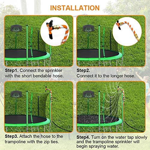Landrip Trampoline Water Sprinklers for Kids 360 Degree Rotating Trampoline Spray 3