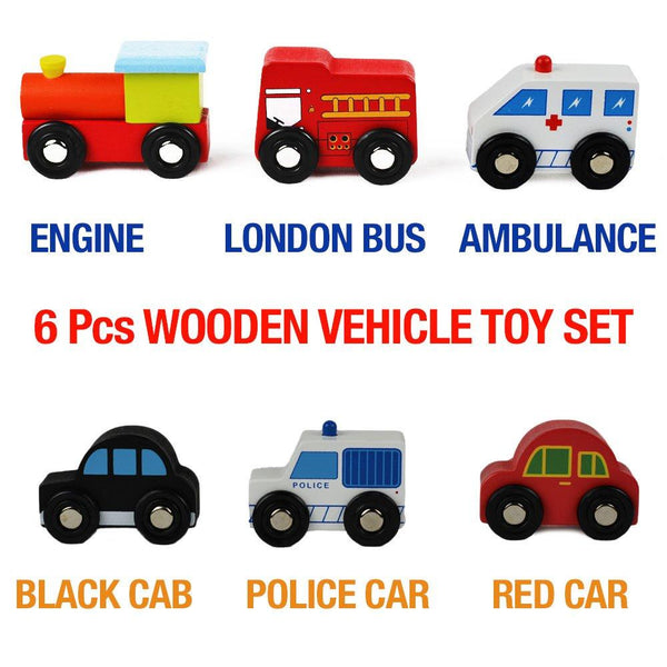 Wooden Toys Cars Bus Engine 2