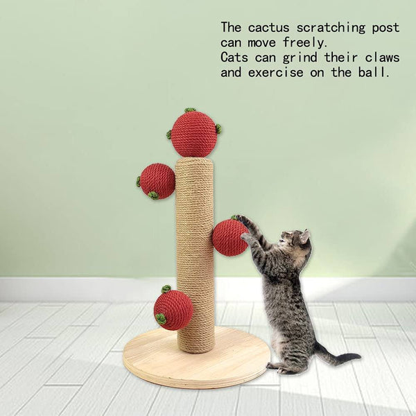 Large Cat Scratching Post with Balls 5