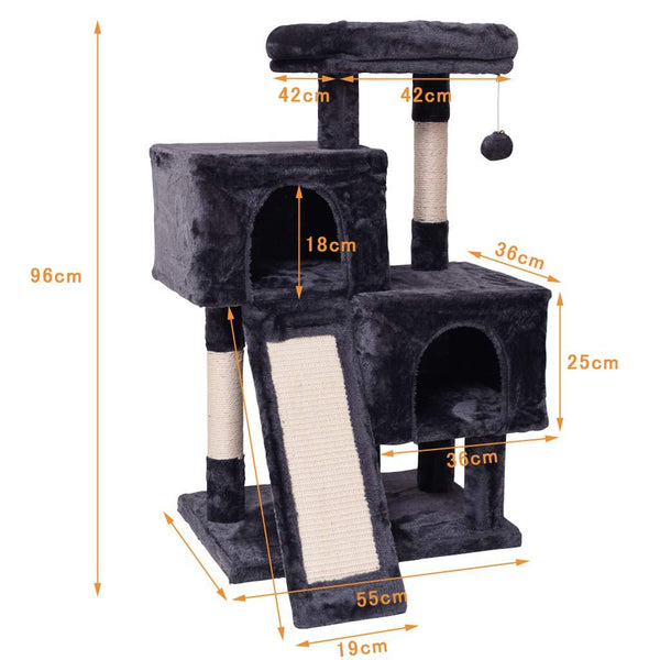 Cat Tree Cat Tower with Scratching Post 96cm 4