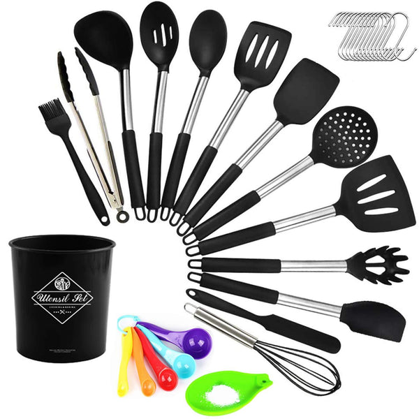 Silicone Cooking Utensil Set Kitchen Tools 33 Pcs Set 0