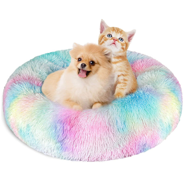 Donut Dog Cat Bed 60cm Self Warming & Washable Puppy Bed 0