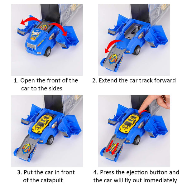 Transport Truck Toy Car Transporter Truck Carry Vehicle with 12pcs 2