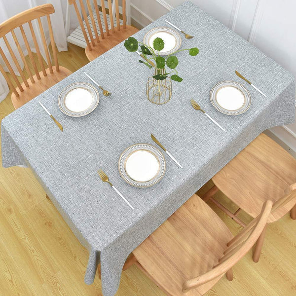 Table Cloth Wipeable Plastic Tablecloth for Rectangle Table 6