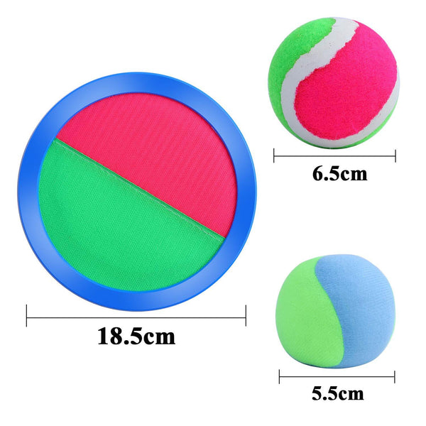 Paddle Toss and Catch Ball Set Toys Self Stick Paddle Game for Sports 1