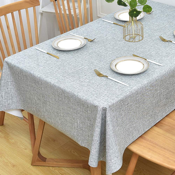 Table Cloth Wipeable Plastic Tablecloth for Rectangle Table 3