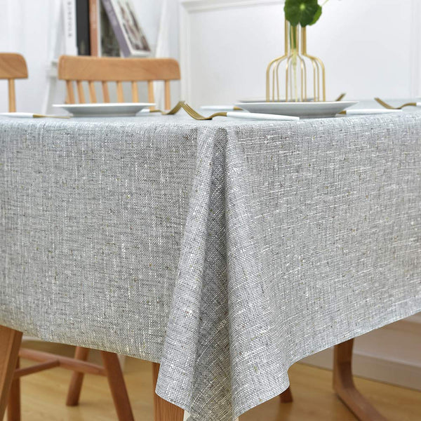 Table Cloth Wipeable Plastic Tablecloth for Rectangle Table 4