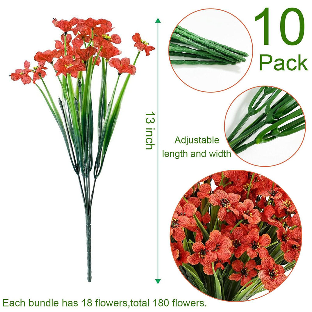 Artificial Flowers Outdoor UV Resistant 10 Bundles – Pasal