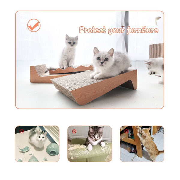 Cat Scratching Pad Corrugated Lounge Bed  3 Packs 5
