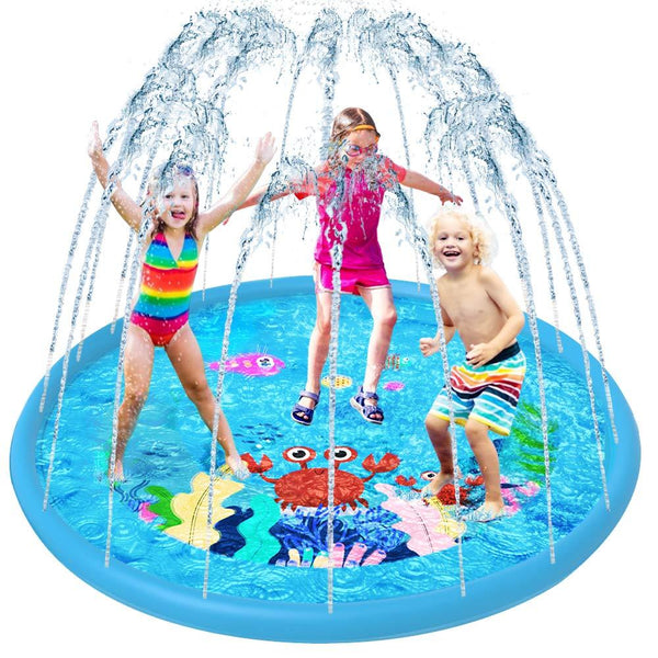 Sprinkler Splash Pad Water Play Mat for Kids Toddler 0