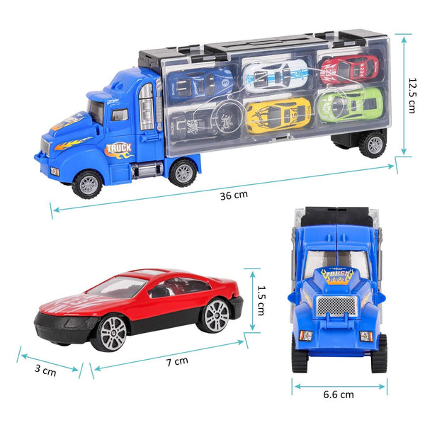 Transport Truck Toy Car Transporter Truck Carry Vehicle with 12pcs 3