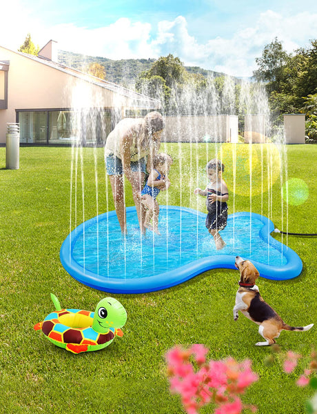 Splash Pad Whale Sprinkler and Splash Play Mat 6