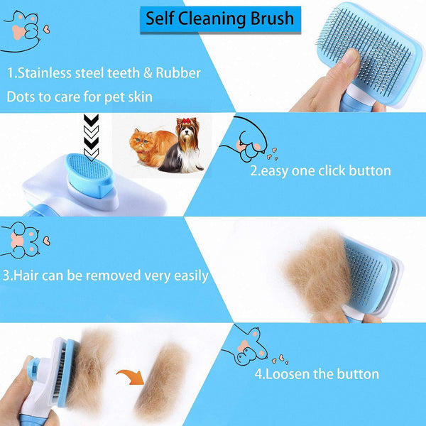 Dog Comb Brush Daily Use to Clean Loose Fur & Dirt 1