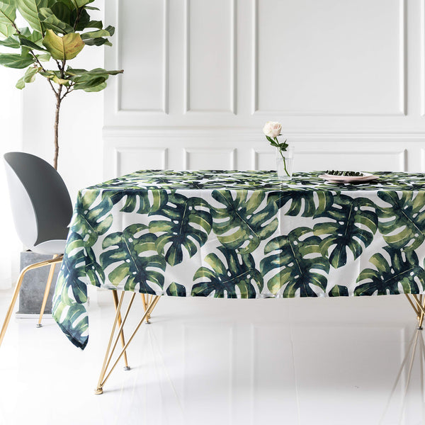 Table Cloth Monstera Leaf Plant Palm Tree Rectangular Square Folding Table Cover 2