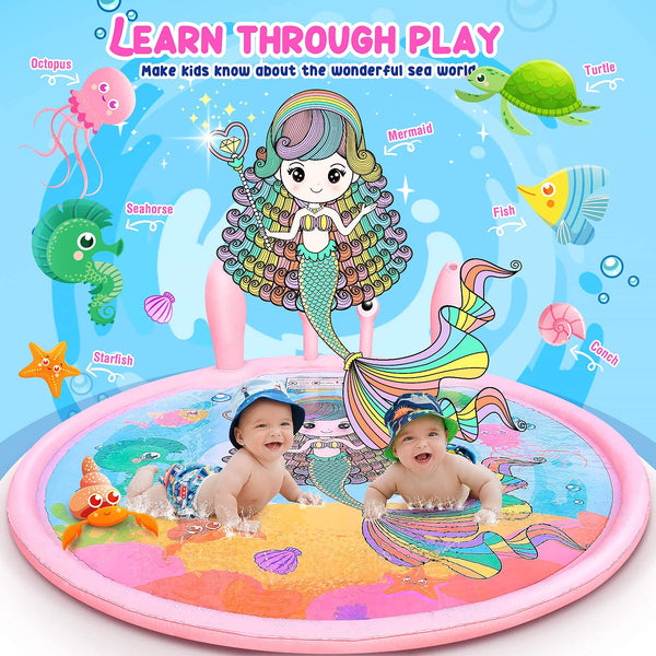 Splash Pad Crab Splash Game Mat 2 Spray Parts Mermaid Underwater World 5