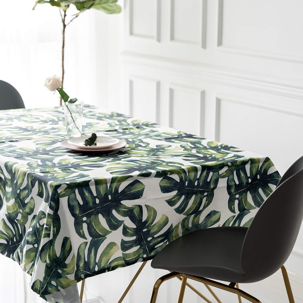 Table Cloth Monstera Leaf Plant Palm Tree Rectangular Square Folding Table Cover 3