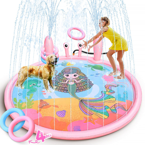 Splash Pad Crab Splash Game Mat 2 Spray Parts Mermaid Underwater World 0