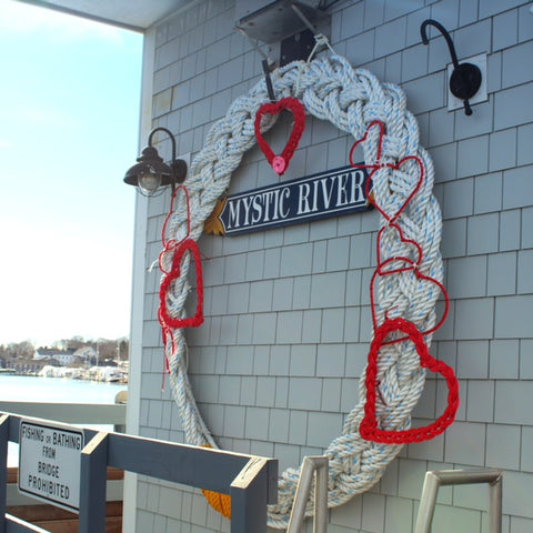 Hearts on the drawbridge wreath