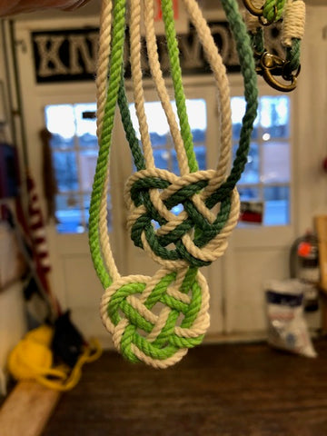 green celtic knot necklaces