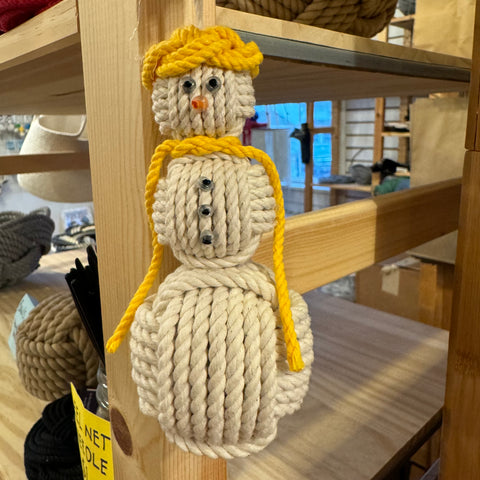 yellow monkey fist knot snowman