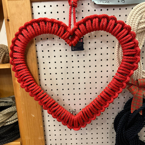 heart shaped rope wreath