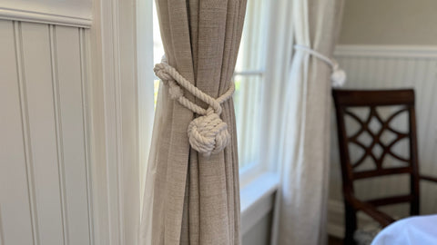 monkey fist knot curtain tie backs