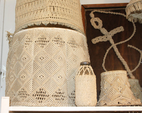 Nautical Macrame Lampshades by Alton Beaudoin