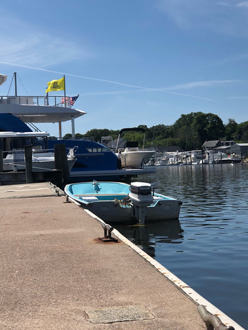 the dinghy dock in downtown Mystic