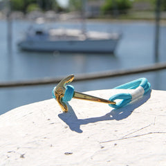 Mystic Knotwork brass anchor bracelet turquoise
