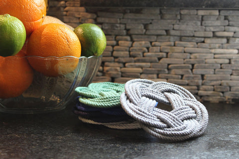 Mystic Knotwork coasters and fruit bowl