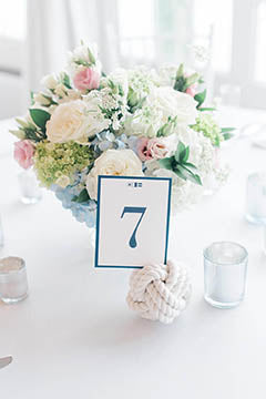 monkey fist wedding table card