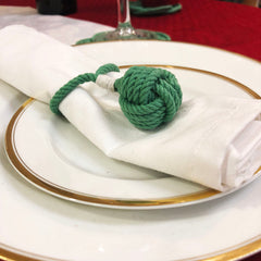 Monkey fist napkin ring and table setting