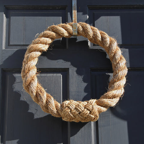 Mystic Knotwork grommet wreath on front door