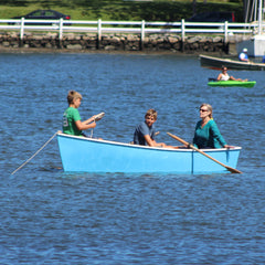 Homemade dinghy at Mystic's Floatchella