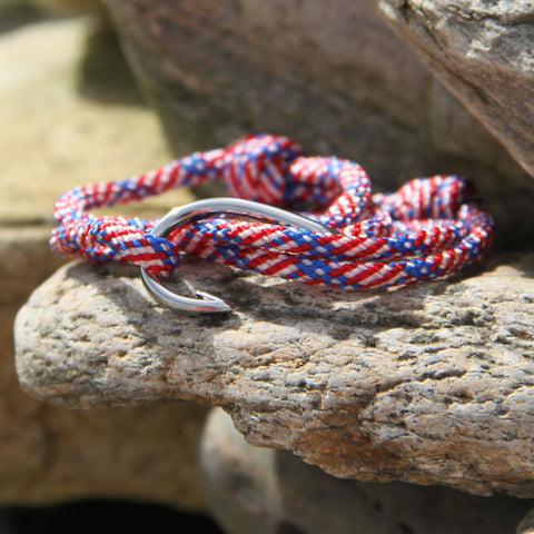 patriotic colors hook wrap bracelet